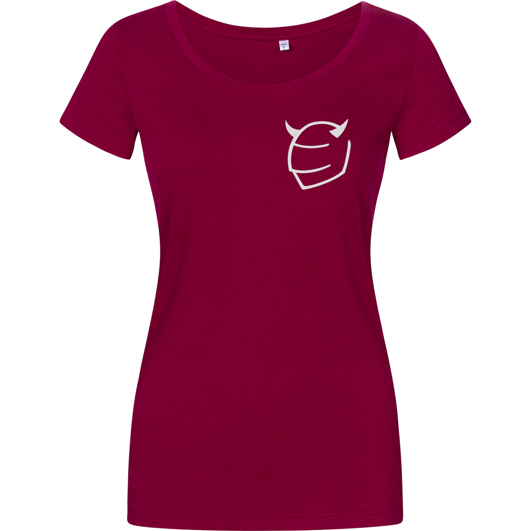 Ride-More Ridemore - Miisses Black Logo Embroidered T-Shirt Damenshirt berry