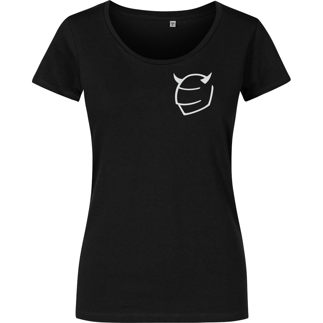 Ride-More Ridemore - Miisses Black Logo Embroidered T-Shirt Damenshirt schwarz