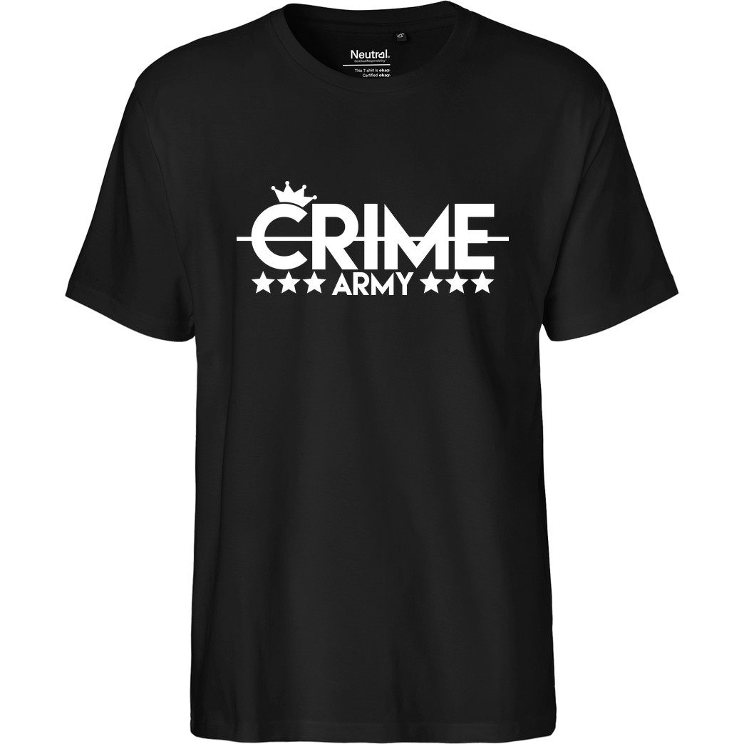 Sandro Crime SandroCrime - Crime Army T-Shirt Fairtrade T-Shirt - schwarz