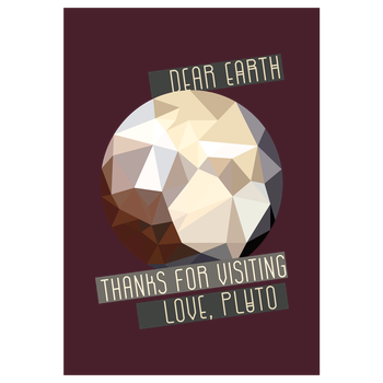 Scallysche - Pluto Kunstdruck bordeaux