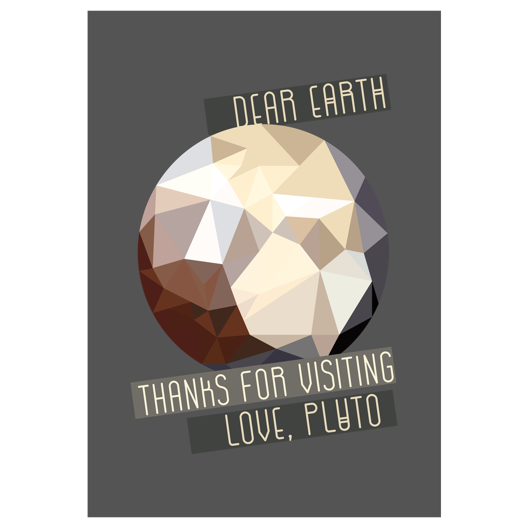 scallysche Scallysche - Pluto Druck Kunstdruck grau