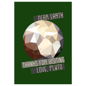 Scallysche - Pluto Kunstdruck grün