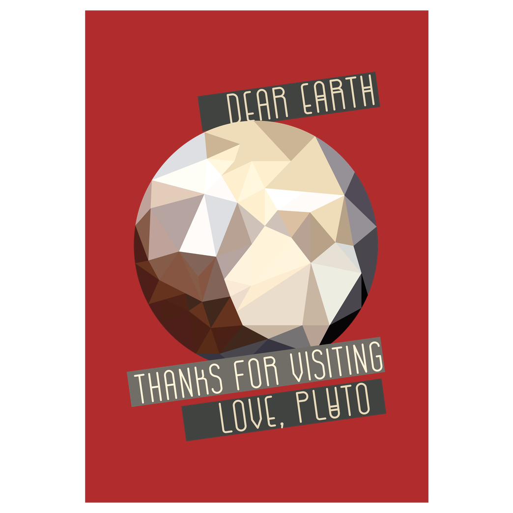 scallysche Scallysche - Pluto Druck Kunstdruck rot