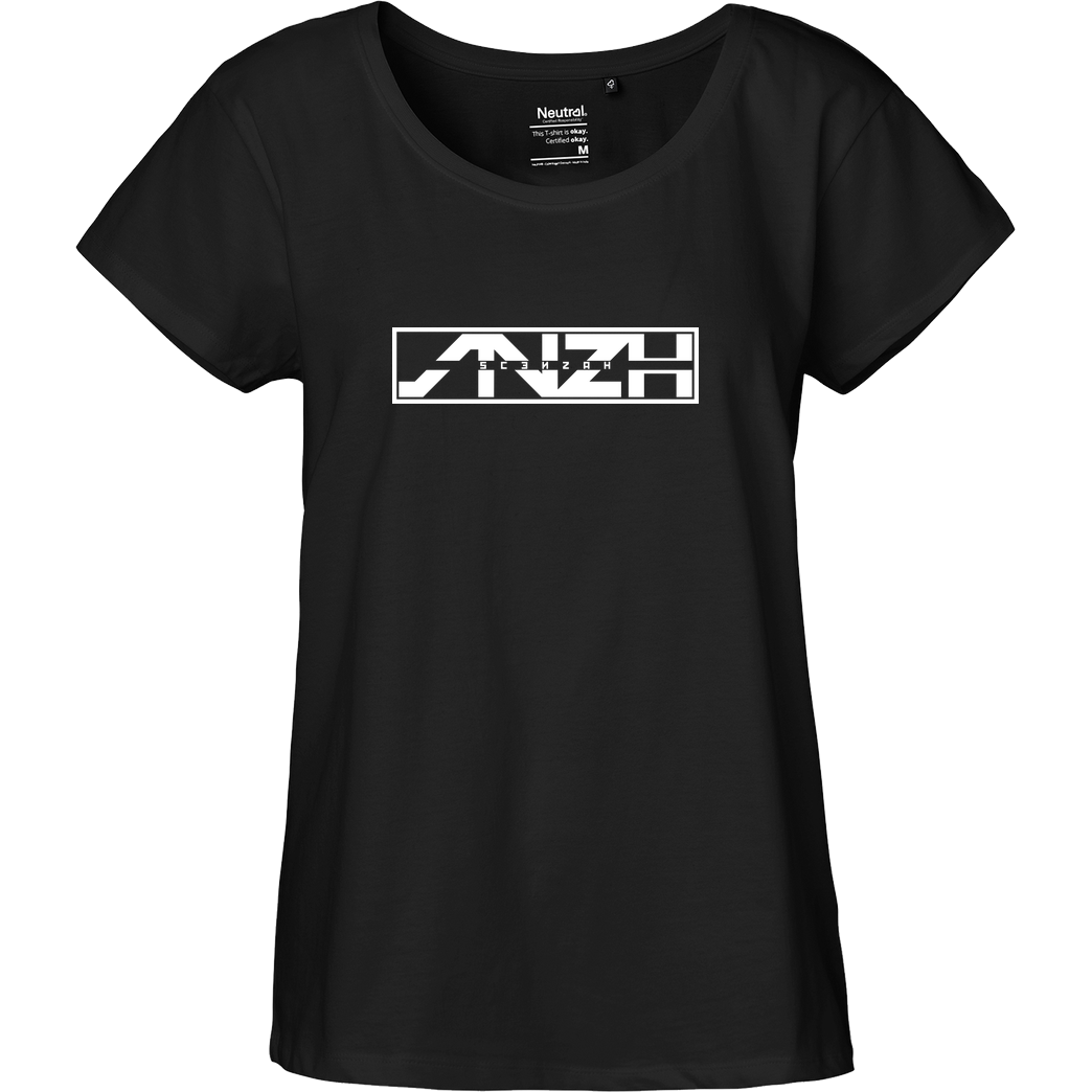 Scenzah Scenzah - Logo T-Shirt Fairtrade Loose Fit Girlie - schwarz