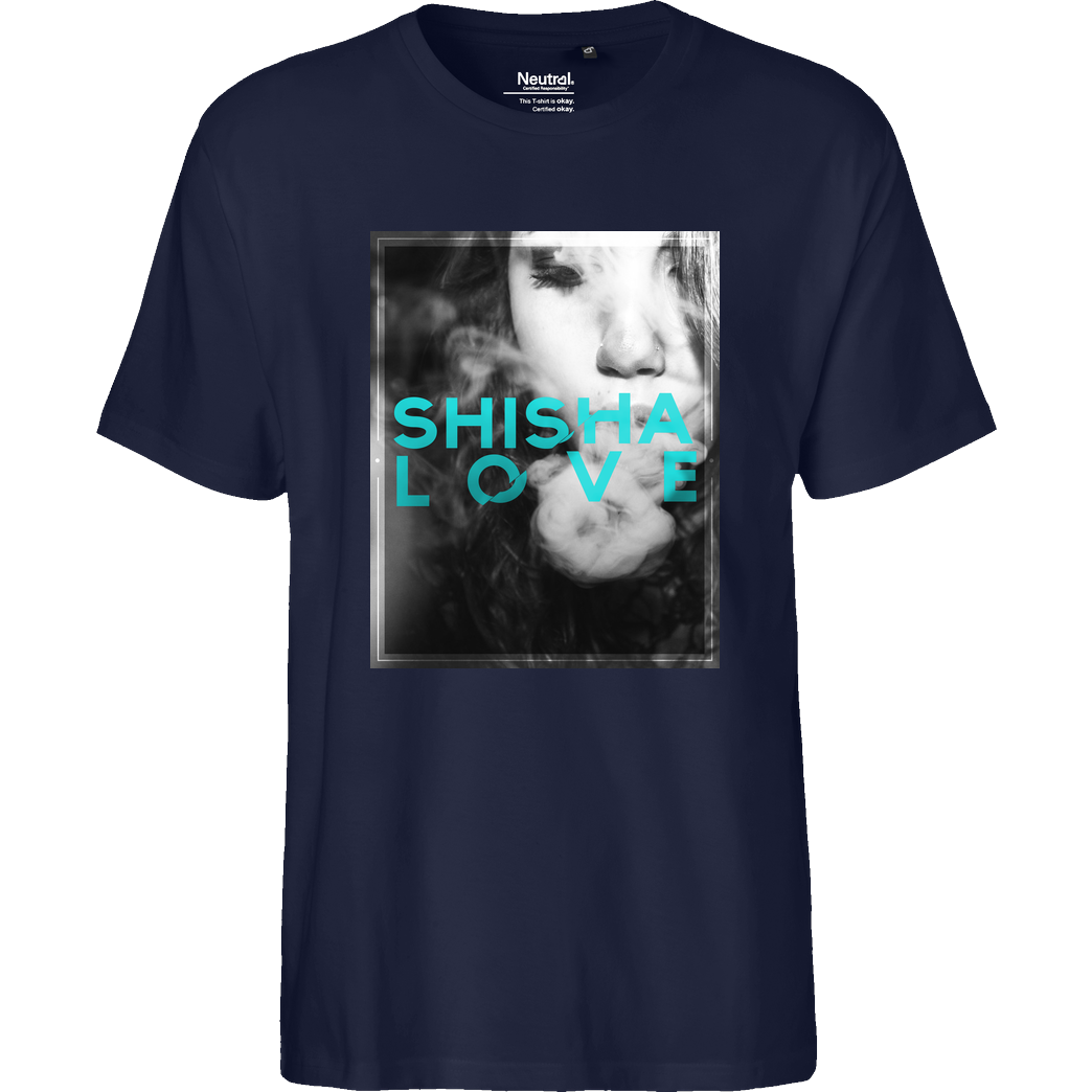 schmittywersonst schmittywersonst - Love Shisha T-Shirt Fairtrade T-Shirt - navy