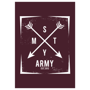 schmittywersonst - SMTY Army Kunstdruck bordeaux