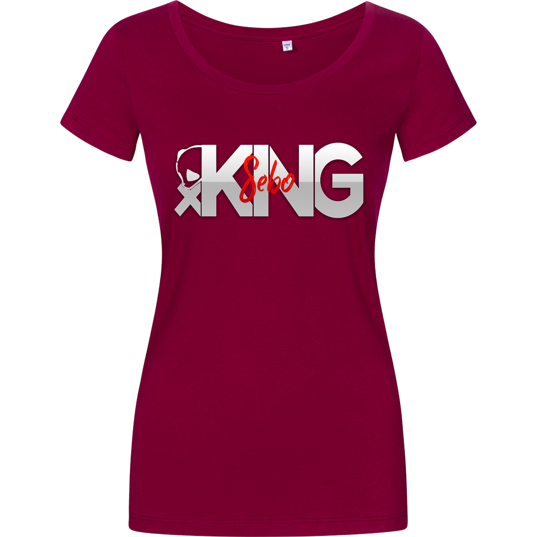 ScriptOase Script Oase - King Sebo T-Shirt Damenshirt berry