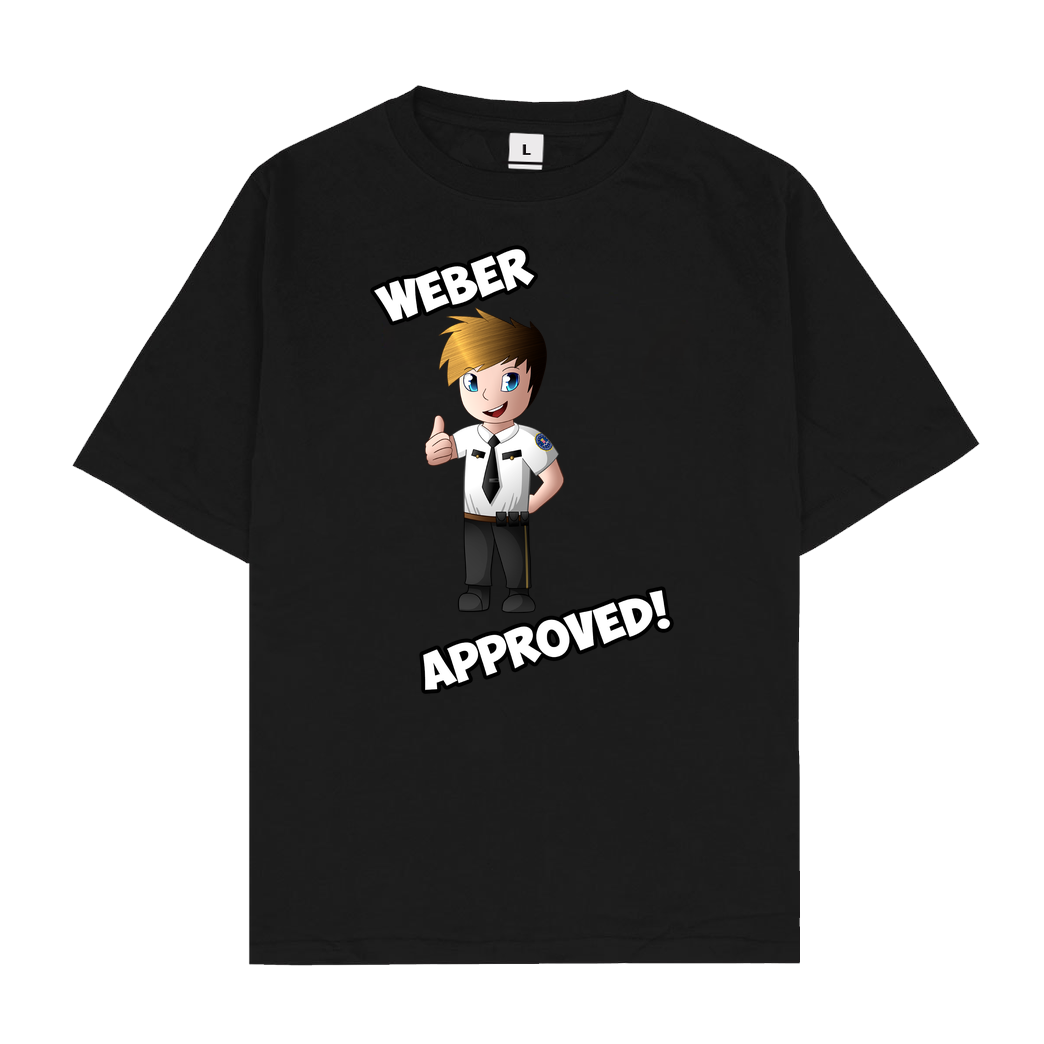 ScriptOase Script Oase - Weber approved T-Shirt Oversize T-Shirt - Schwarz
