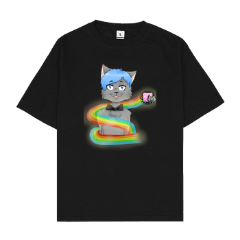 Selbstgespräch - Nyan Oversize T-Shirt - Schwarz