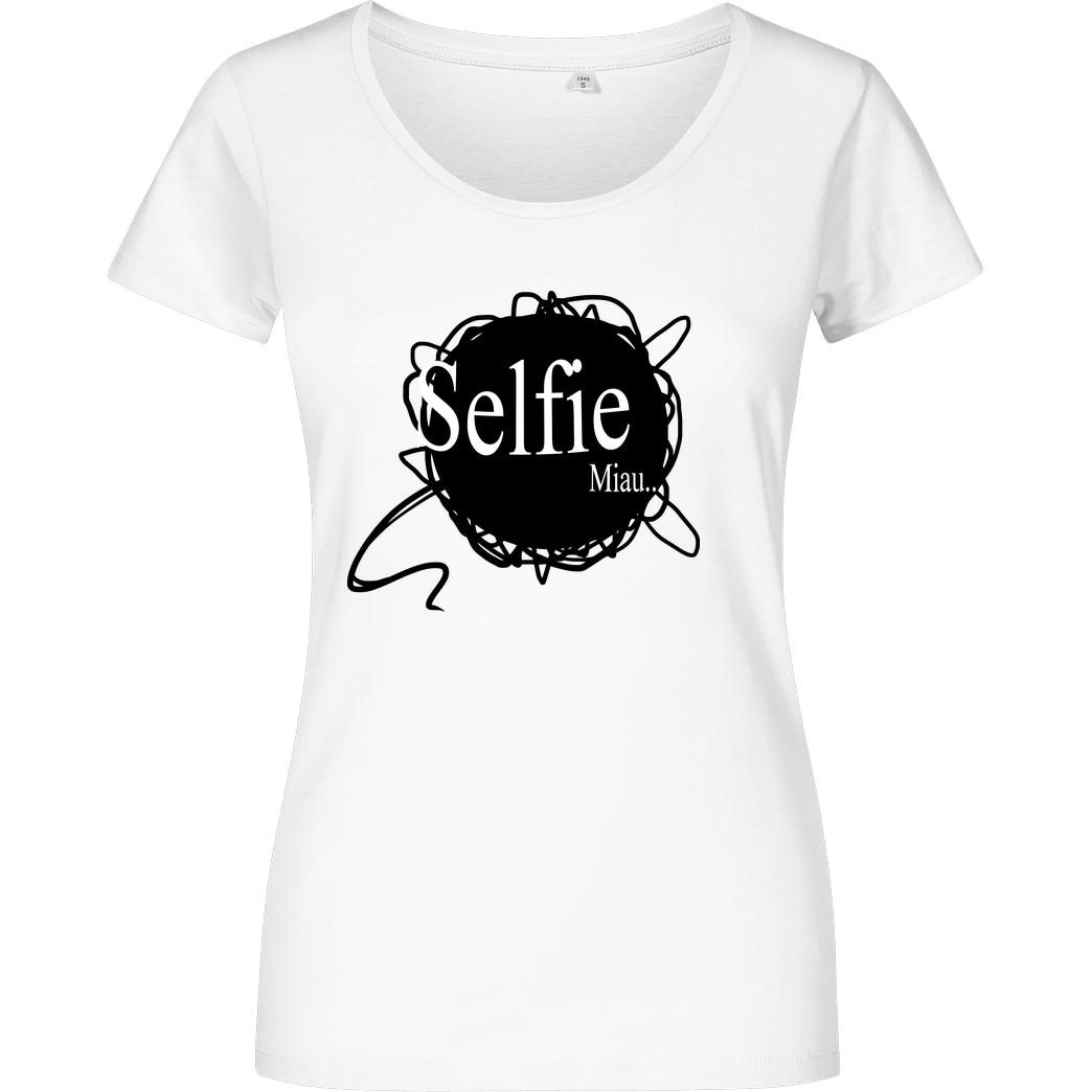 Selbstgespräch Selbstgespräch - Selfie T-Shirt Damenshirt weiss