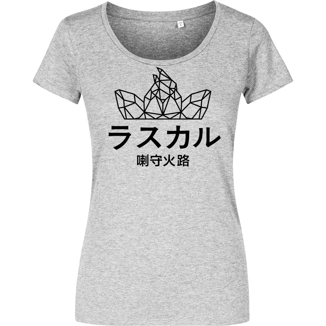 Sephiron Sephiron - Japan Schlingel Block T-Shirt Damenshirt heather grey
