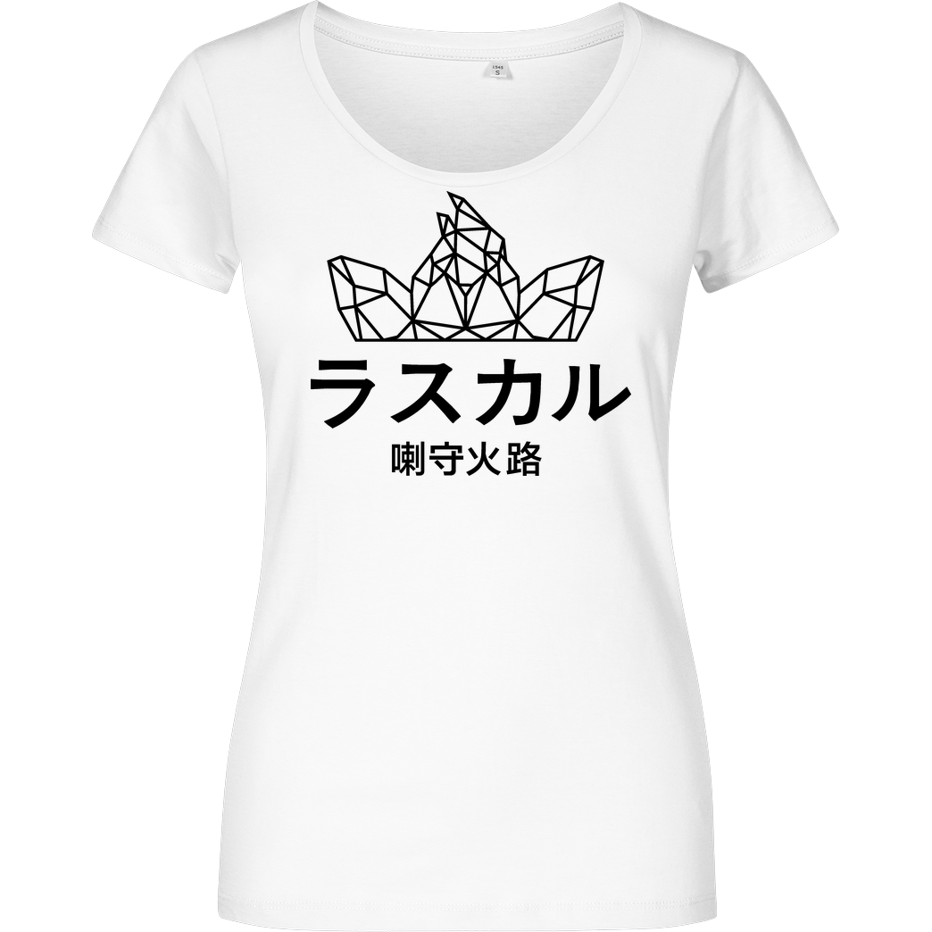 Sephiron Sephiron - Japan Schlingel Block T-Shirt Damenshirt weiss