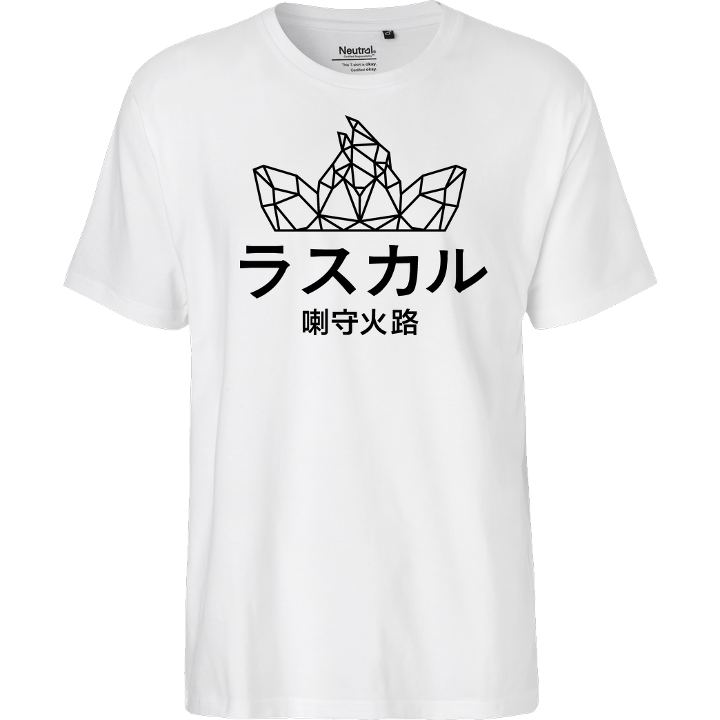 Sephiron Sephiron - Japan Schlingel Block T-Shirt Fairtrade T-Shirt - weiß