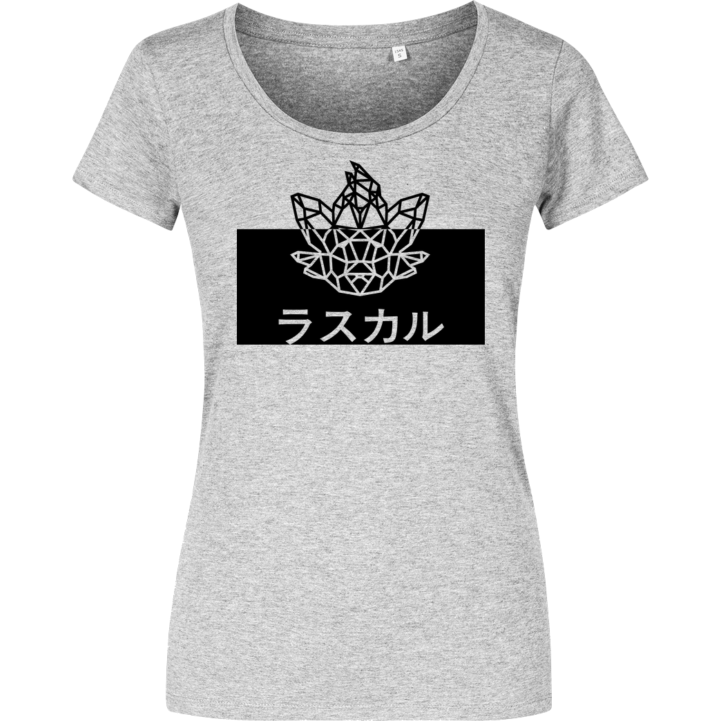 Sephiron Sephiron - Japan Schlingel Kanji & Kana T-Shirt Damenshirt heather grey
