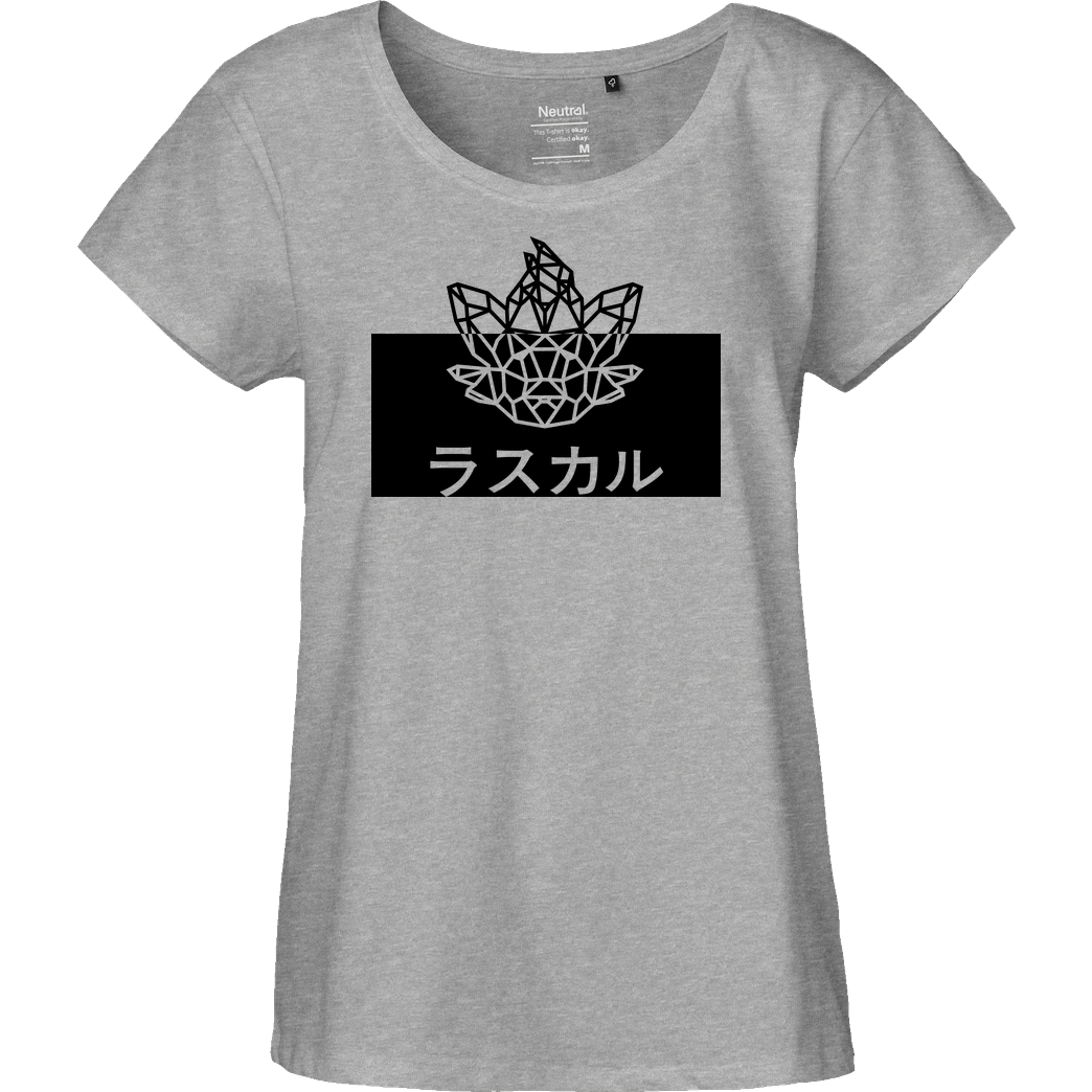 Sephiron Sephiron - Japan Schlingel Kanji & Kana T-Shirt Fairtrade Loose Fit Girlie - heather grey