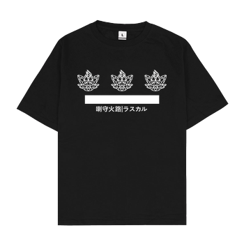 Sephiron - Japan Schlingel Stripe Oversize T-Shirt - Schwarz