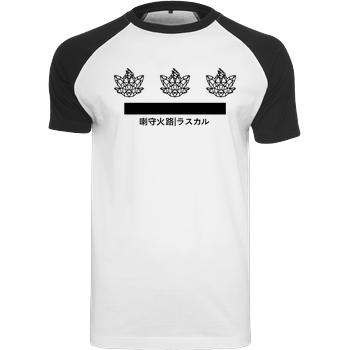 Sephiron - Japan Schlingel Stripe Raglan-Shirt weiß