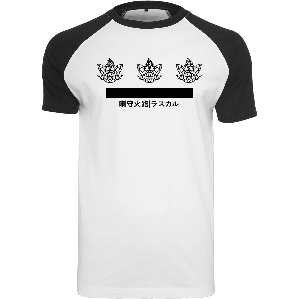 Sephiron Sephiron - Japan Schlingel Stripe T-Shirt Raglan-Shirt weiß