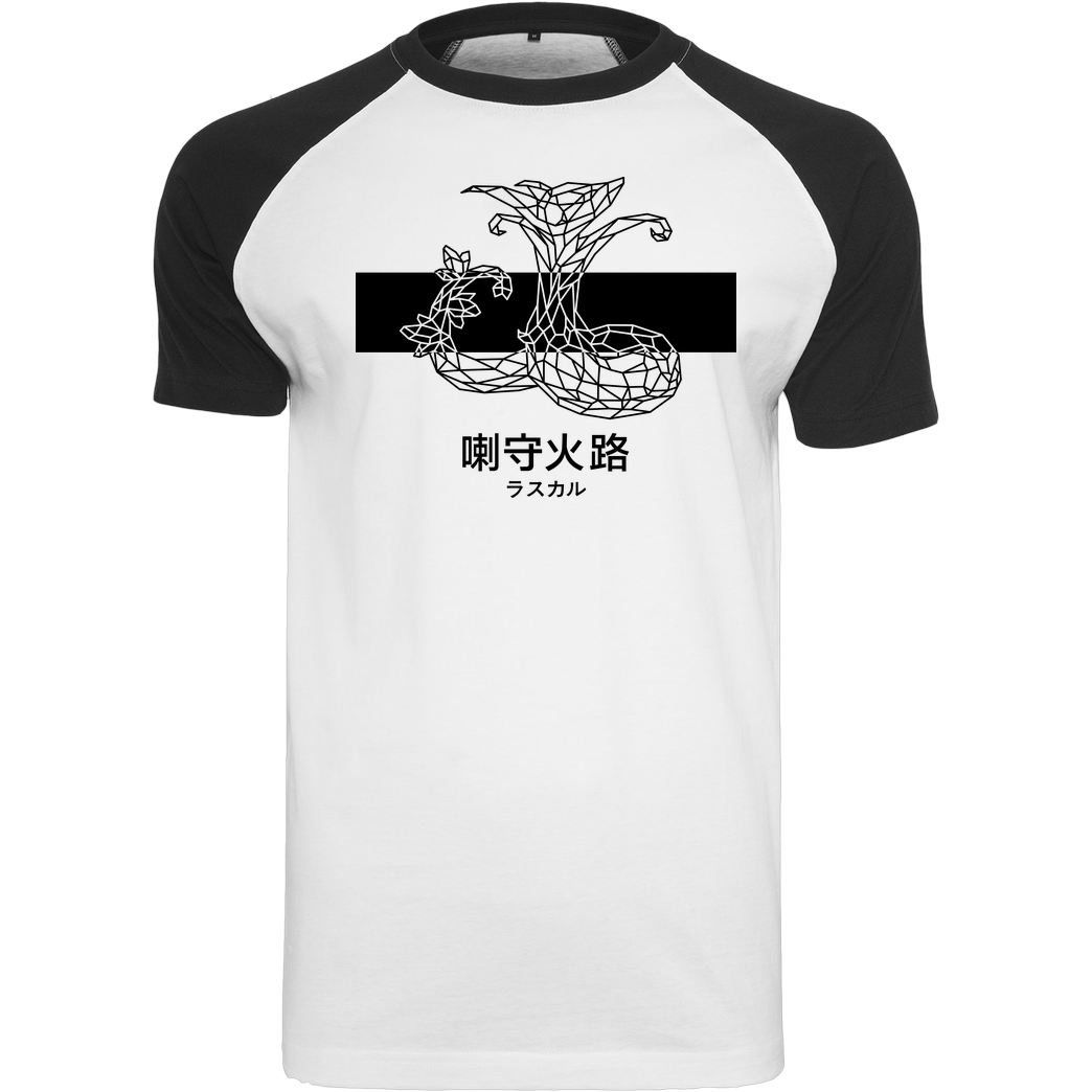 None Sephiron - Mokuba 01 T-Shirt Raglan-Shirt weiß