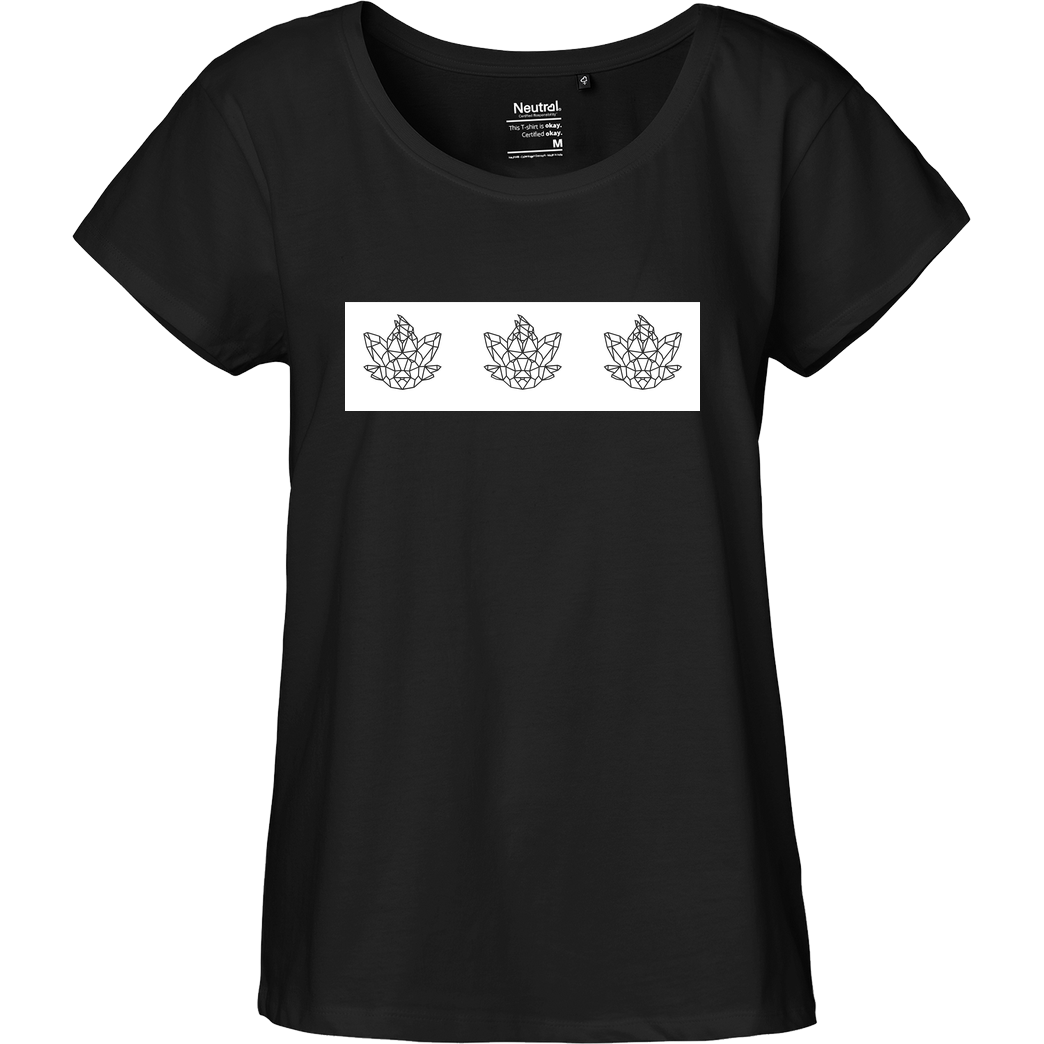 Sephiron Sephiron - Polygon Square T-Shirt Fairtrade Loose Fit Girlie - schwarz