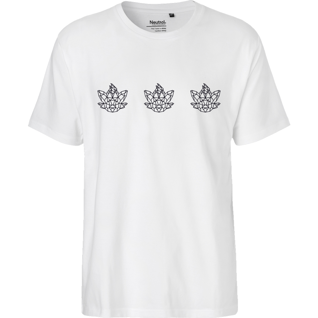 Sephiron Sephiron - Polygon Triple T-Shirt Fairtrade T-Shirt - weiß