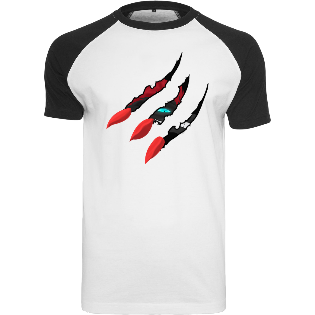 Sephiron Sephiron - Schlingel Klaue T-Shirt Raglan-Shirt weiß