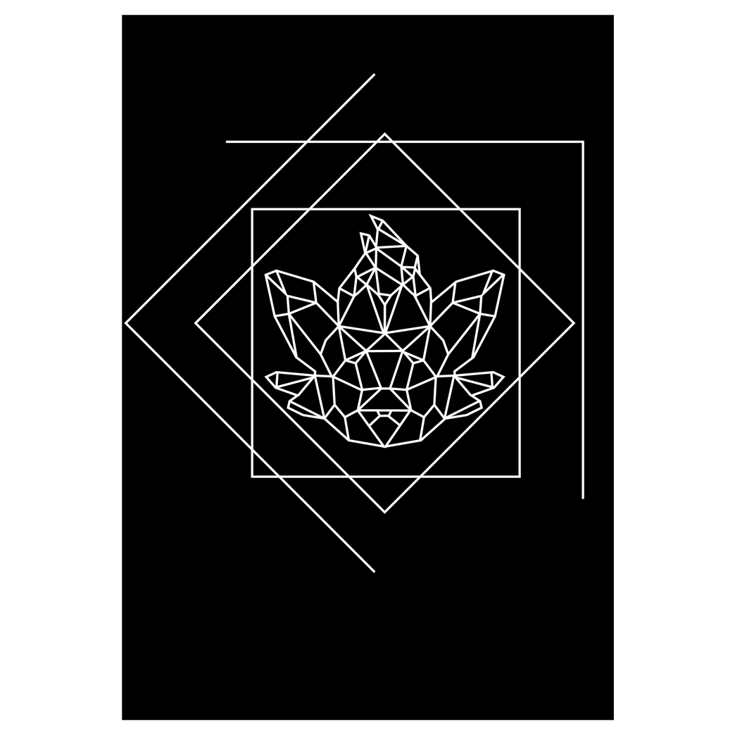 Sephiron Sephiron - Schlingel Lines Druck Kunstdruck schwarz