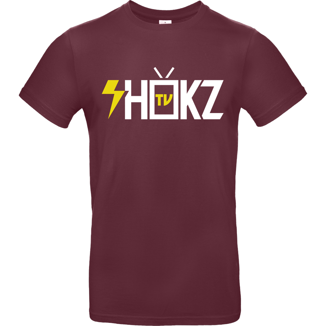 shokzTV shokzTV - Logo T-shirt T-Shirt B&C EXACT 190 - Bordeaux