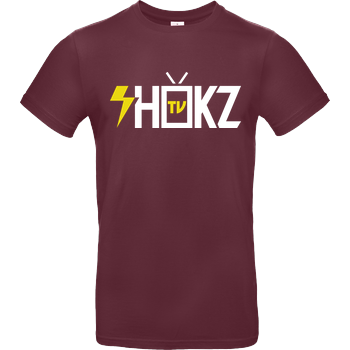 shokzTV - Logo T-shirt B&C EXACT 190 - Bordeaux