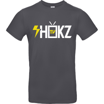 shokzTV - Logo T-shirt B&C EXACT 190 - Dark Grey