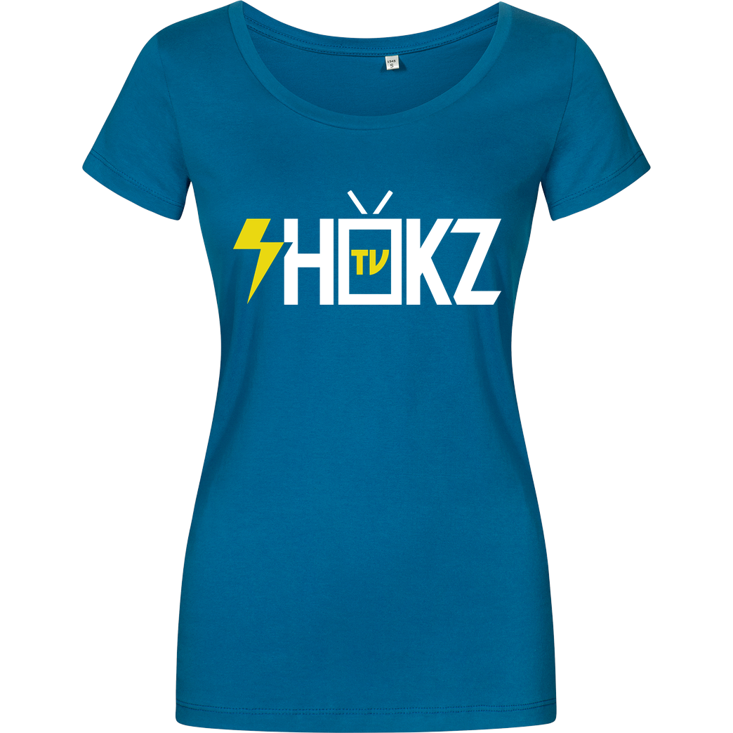 shokzTV shokzTV - Logo T-shirt T-Shirt Damenshirt petrol