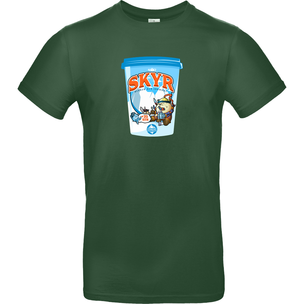 shokzTV shokzTV - Skyr T-shirt T-Shirt B&C EXACT 190 - Flaschengrün