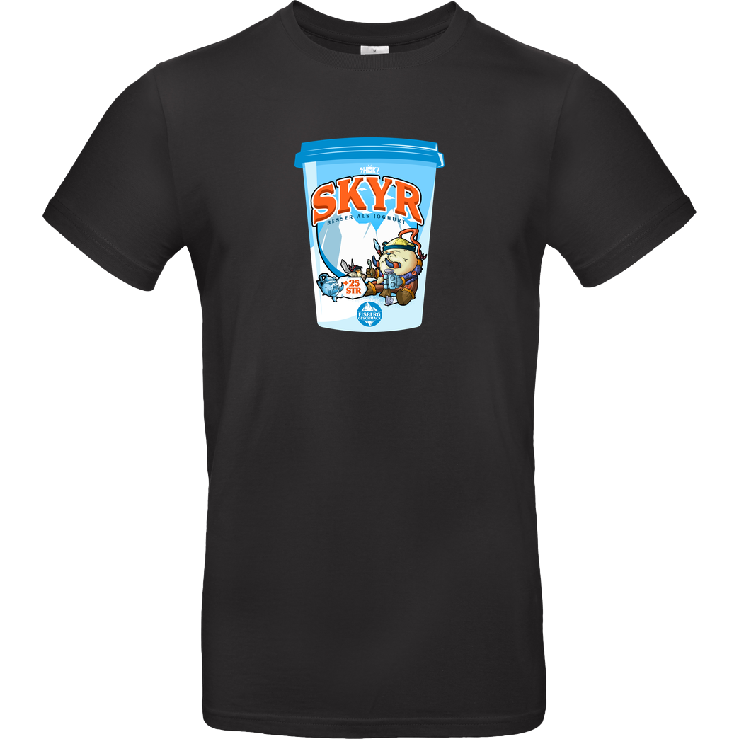 shokzTV shokzTV - Skyr T-shirt T-Shirt B&C EXACT 190 - Schwarz