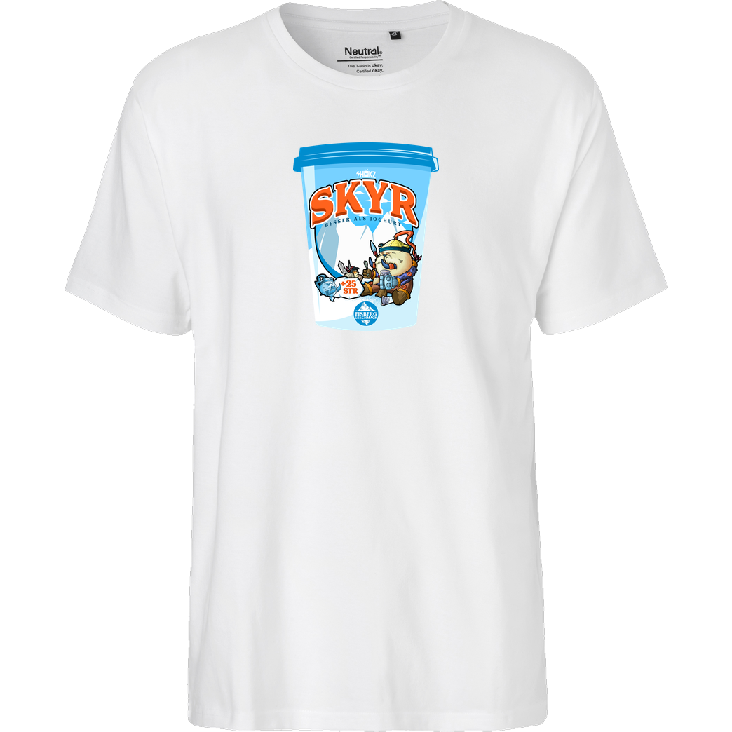 shokzTV shokzTV - Skyr T-shirt T-Shirt Fairtrade T-Shirt - weiß