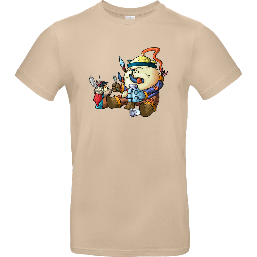 shokzTV shokzTV - Tusk with penguin T-shirt T-Shirt B&C EXACT 190 - Sand