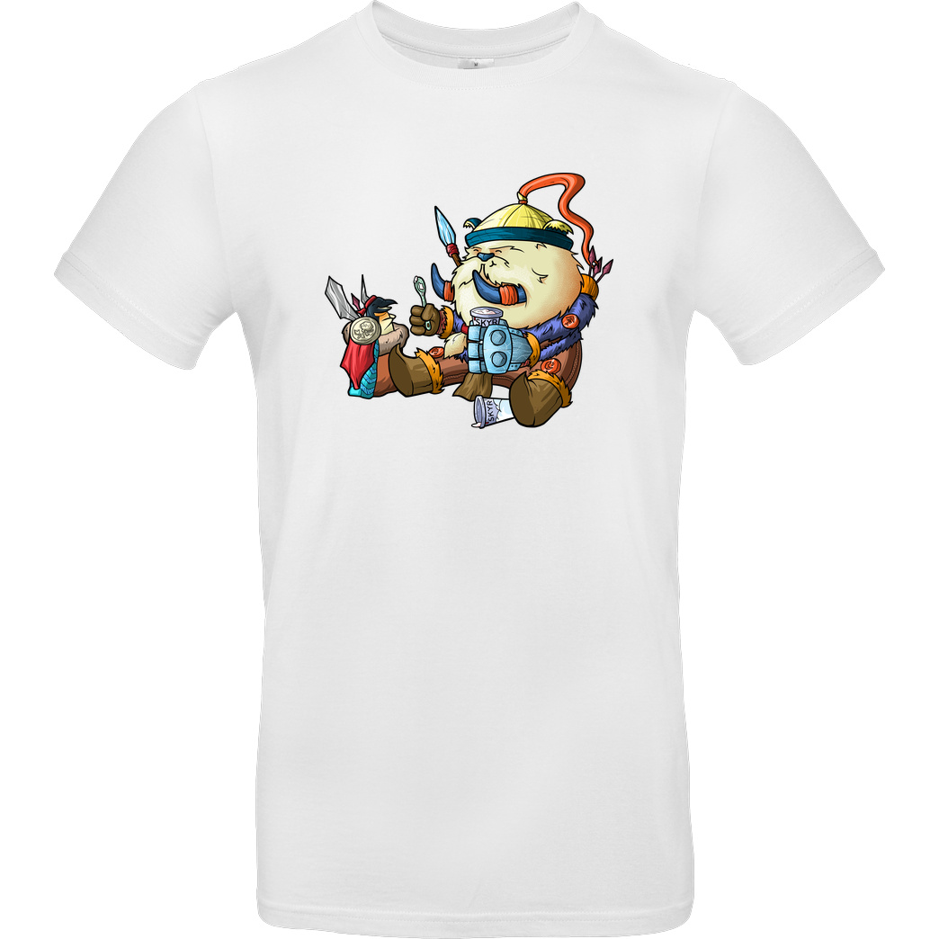 shokzTV shokzTV - Tusk with penguin T-shirt T-Shirt B&C EXACT 190 - Weiß