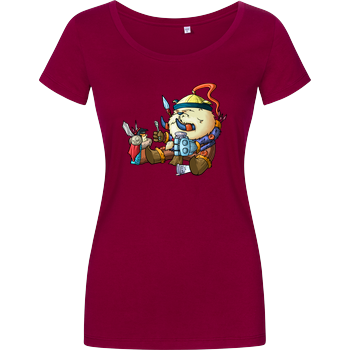 shokzTV - Tusk with penguin T-shirt Damenshirt berry