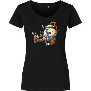 shokzTV - Tusk with penguin T-shirt Damenshirt schwarz