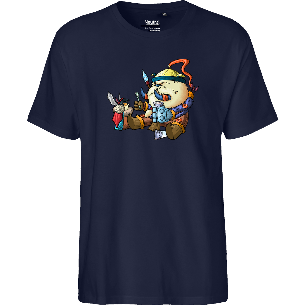 shokzTV shokzTV - Tusk with penguin T-shirt T-Shirt Fairtrade T-Shirt - navy