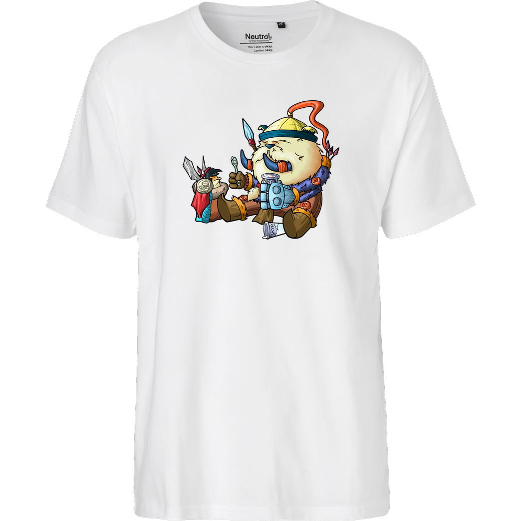 shokzTV shokzTV - Tusk with penguin T-shirt T-Shirt Fairtrade T-Shirt - weiß