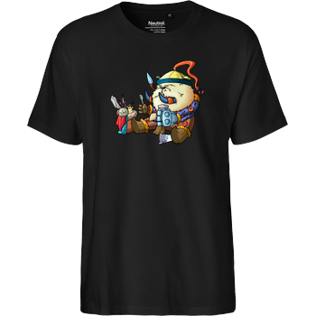shokzTV - Tusk with penguin T-shirt Fairtrade T-Shirt - schwarz