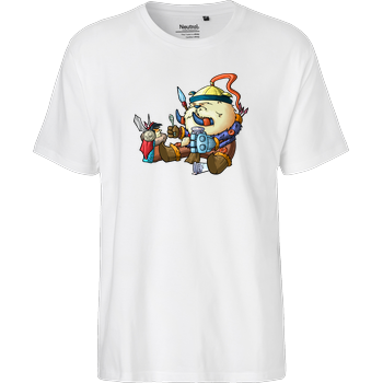 shokzTV - Tusk with penguin T-shirt Fairtrade T-Shirt - weiß