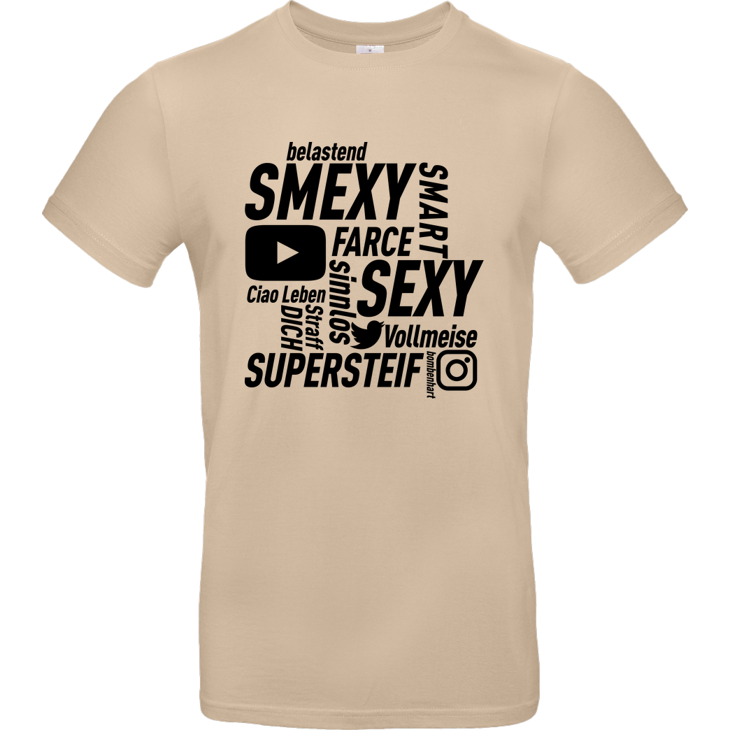Smexy Smexy - Socials T-Shirt B&C EXACT 190 - Sand