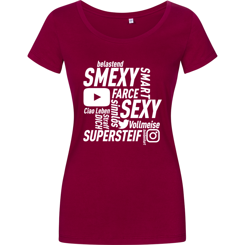 Smexy Smexy - Socials T-Shirt Damenshirt berry