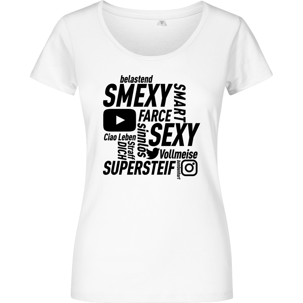 Smexy Smexy - Socials T-Shirt Damenshirt weiss