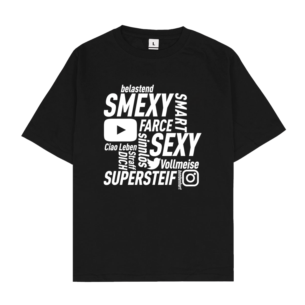 Smexy Smexy - Socials T-Shirt Oversize T-Shirt - Schwarz