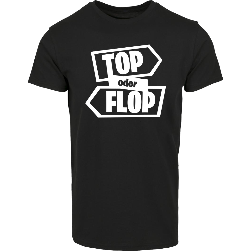 Snoxh Snoxh - Top oder Flop T-Shirt Hausmarke T-Shirt  - Schwarz