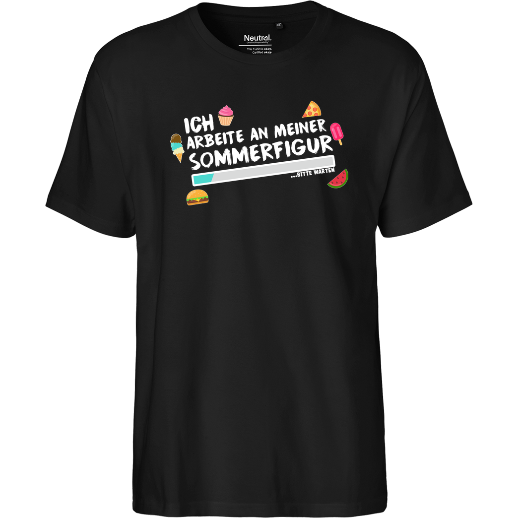 bjin94 Sommerfigur T-Shirt Fairtrade T-Shirt - schwarz