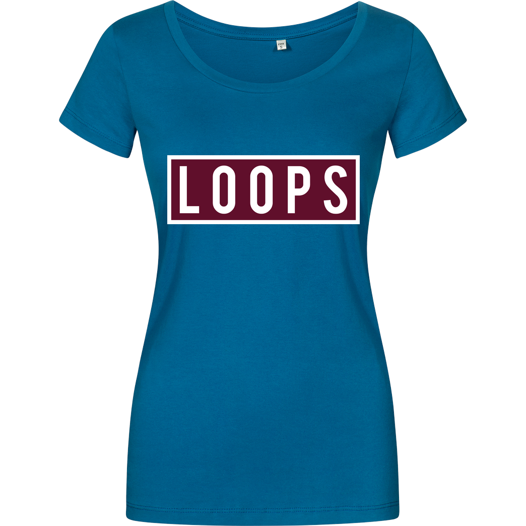 Sonny Loops Sonny Loops - Square T-Shirt Damenshirt petrol