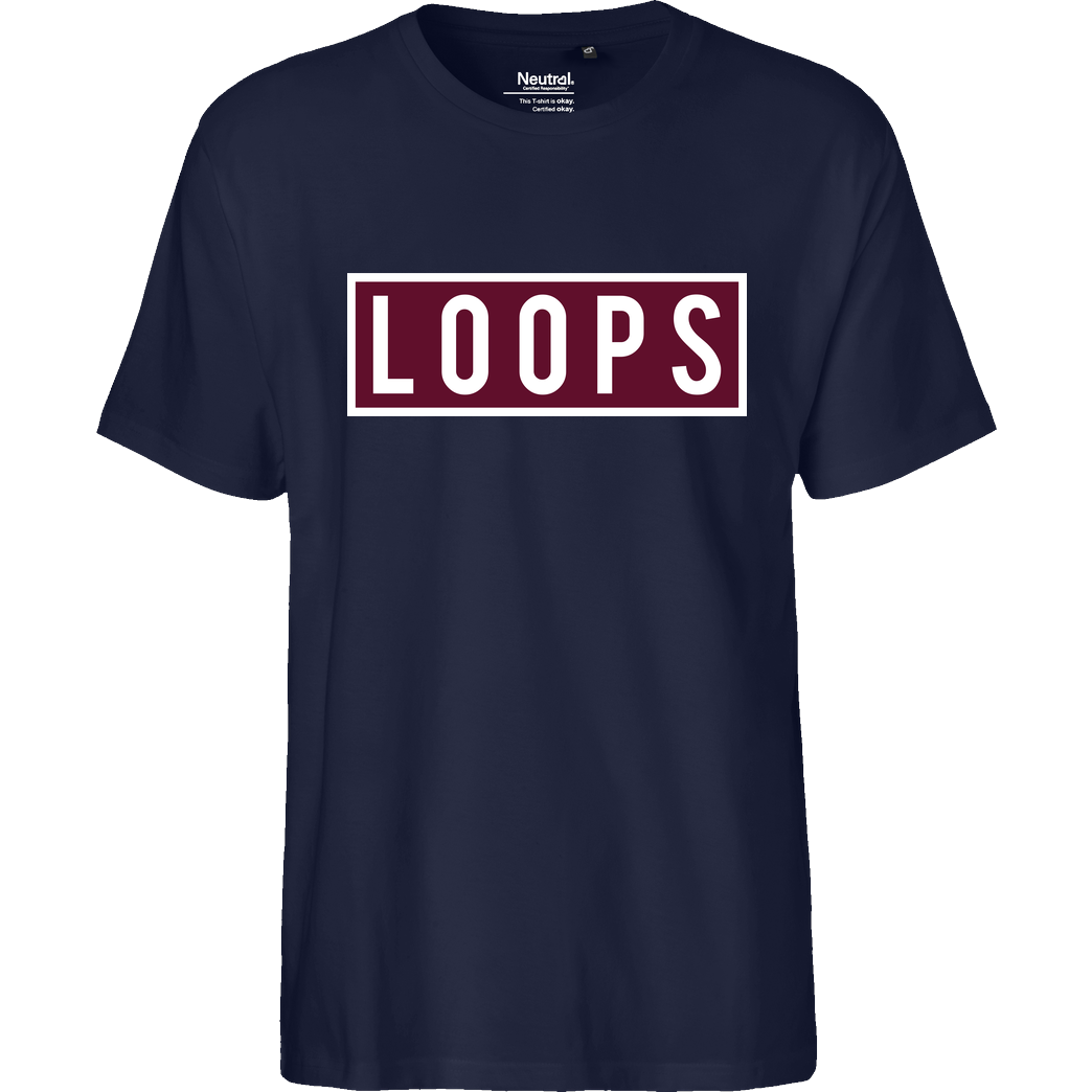 Sonny Loops Sonny Loops - Square T-Shirt Fairtrade T-Shirt - navy